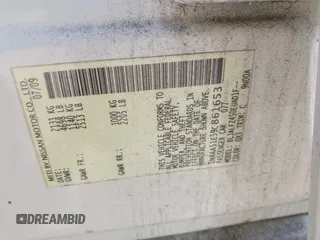 2009 Nissan Maxima S z VIN 1N4AA51E59C861653, wystawiony jako IAAI lot #42467806 z przebiegiem 207 001 mil mil oraz . Historia ofert i sprzedaży dostępna na DreamBid. Obrazek 9.