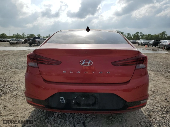 2020 Hyundai Elantra Value Edition with VIN 5NPD84LF7LH523332, listed as a Copart auction lot 51592875 with 47,650 mi miles and Salvage Title. Bid and sale history available at carsss.com. Image 6.