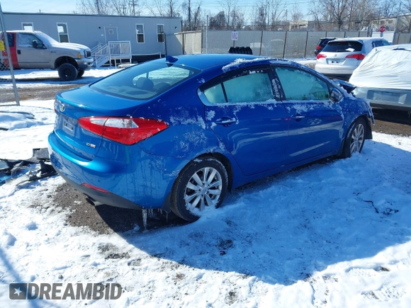 2015 Kia Forte EX with VIN KNAFX4A85F5343087, listed as a IAAI auction lot 41598103 with 68,842 mi miles. Bid and sale history available at carsss.com. Image 4.
