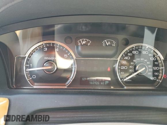 2009 Lincoln MKS with VIN 1LNHM93R19G631250, listed as a Copart auction lot 55442505 with 160,926 mi miles and Salvage Title. Bid and sale history available at DreamBid. Image 9.