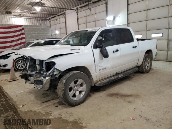 2022 Ram 1500 Tradesman with VIN 1C6SRFGT3NN365775, listed as a Copart auction lot 68346614 with 87,999 mi miles and Salvage title. Bid and sale history available at DreamBid. Image 1.