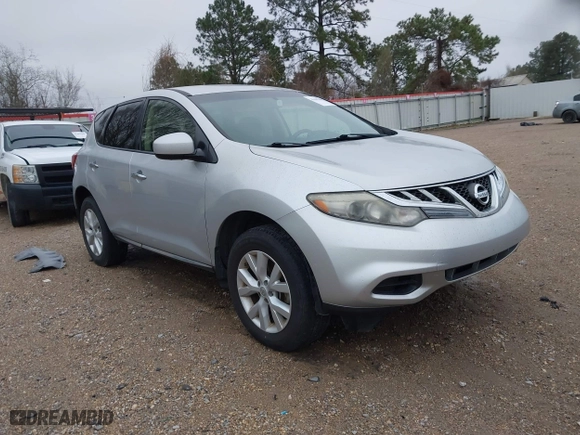 2013 Nissan Murano SV with VIN JN8AZ1MUXDW205278, listed as a IAAI auction lot 41605069 with 1 mi miles. Bid and sale history available at carsss.com. Image 1.