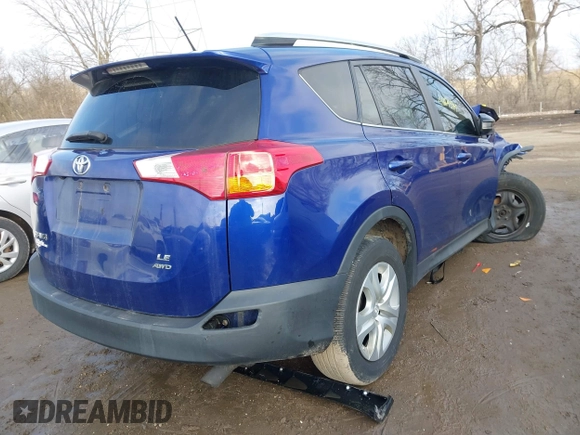 2015 Toyota RAV4 LE with VIN 2T3BFREV8FW400165, listed as a IAAI auction lot 41664594 with 257,962 mi miles. Bid and sale history available at carsss.com. Image 4.