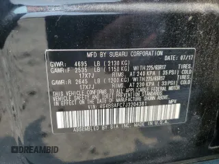 2018 Subaru Outback Premium with VIN 4S4BSAFC7J3204381, listed as a Copart auction lot 59264455 with 67,472 mi miles and Salvage title. Bid and sale history available at DreamBid. Image 14.