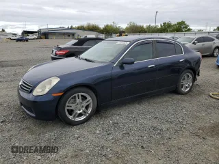 2005 Infiniti G35 Sedan with VIN JNKCV51E95M205580, listed as a Copart auction lot 51967025 with 168,527 mi miles and Salvage Title. Bid and sale history available at carsss.com. Image 1.