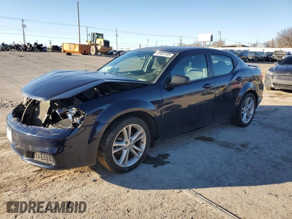 2014 Dodge Avenger SE with VIN 1C3CDZAB0EN201739, listed as a Copart auction lot 43484185 with 62,066 mi miles and Salvage Title. Bid and sale history available at carsss.com. Image 1.