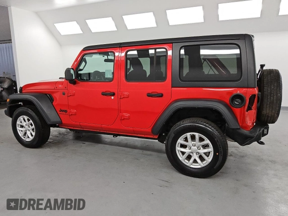 2023 Jeep Wrangler Sport S with VIN 1C4HJXDN5PW632854, listed as a Copart auction lot 51674525 with 4,837 mi miles and Clean Title. Bid and sale history available at DreamBid. Image 2.