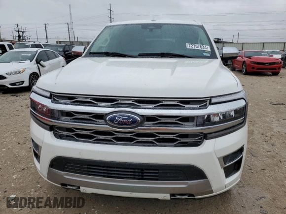 2023 Ford Expedition Platinum with VIN 1FMJU1M88PEA26014, listed as a Copart auction lot 72707624 with 23,830 mi miles and Salvage Title. Bid and sale history available at carsss.com. Image 5.