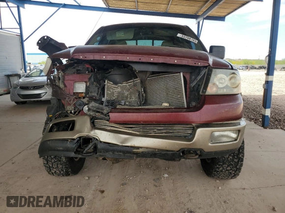 2004 Ford F-150 XLT with VIN 1FTPW14524KC55140, listed as a Copart auction lot 53708165 with 170,692 mi miles and Salvage Title. Bid and sale history available at carsss.com. Image 5.
