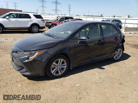 2022 Toyota Corolla Hatchback SE with VIN JTND4MBE7N3186739, listed as a Copart auction lot 60488754 with 10,511 mi miles and Salvage Title. Bid and sale history available at carsss.com. Image 1.
