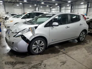2017 Nissan LEAF S with VIN 1N4BZ0CP2HC306012, listed as a Copart auction lot 86767614 with 42,666 mi miles and Salvage Title. Bid and sale history available at carsss.com. Image 1.