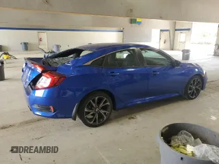 2019 Honda Civic Sport with VIN 2HGFC2F83KH600151, listed as a Copart auction lot 58012425 with 28,686 mi miles and Salvage title. Bid and sale history available at DreamBid. Image 3.
