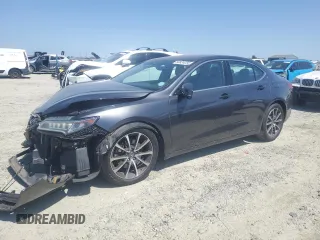 2015 Acura TLX Advance with VIN 19UUB3F75FA009153, listed as a Copart auction lot 60824255 with 96,147 mi miles and Salvage title. Bid and sale history available at DreamBid. Image 1.