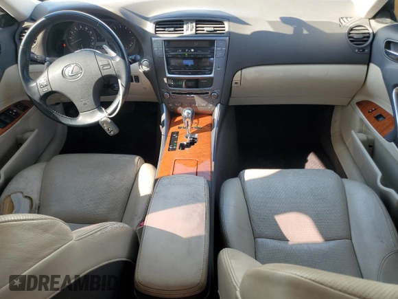 2009 Lexus IS 250 with VIN JTHBK262895104290, listed as a Copart auction lot 49841085 with 127,417 mi miles and Salvage Title. Bid and sale history available at DreamBid. Image 8.