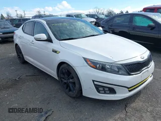 2014 Kia Optima SX Turbo with VIN 5XXGR4A65EG264707, listed as a IAAI auction lot 41384082 with 80,530 mi miles and . Bid and sale history available at DreamBid. Image 1.