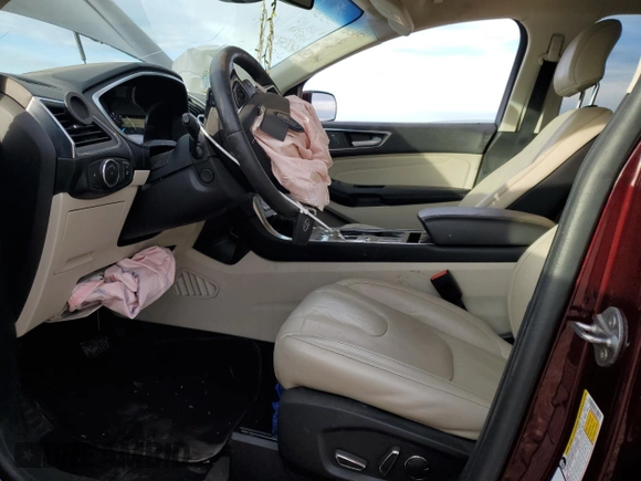 2019 Ford Edge Titanium with VIN 2FMPK4K96KBB80142, listed as a Copart auction lot 84847814 with 75,602 mi miles and Salvage title. Bid and sale history available at DreamBid. Image 7.