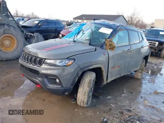 2023 Jeep Compass Trailhawk with VIN 3C4NJDDN9PT559799, listed as a IAAI auction lot 41636007 with 11,445 mi miles and . Bid and sale history available at DreamBid. Image 16.