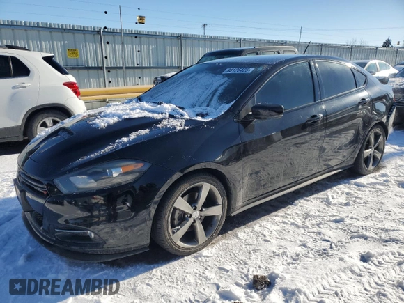2016 Dodge Dart GT with VIN 1C3CDFEB2GD584973, listed as a Copart auction lot 88126425 with 100,430 mi miles and Salvage Title. Bid and sale history available at DreamBid. Image 1.