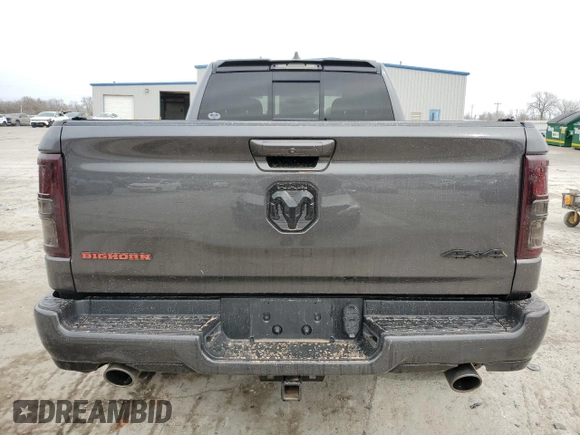 2022 Ram 1500 Big Horn z VIN 1C6SRFBT3NN145608, wystawiony jako Copart lot #47958225 z przebiegiem 51 134 mil mil oraz Szkoda całkowita • Salvage title. Historia ofert i sprzedaży dostępna na DreamBid. Obrazek 6.