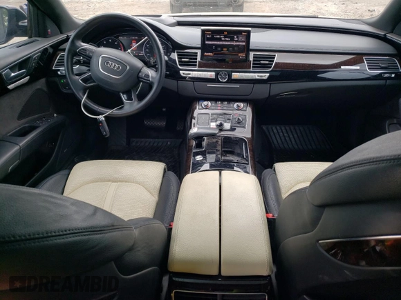 2017 Audi A8 with VIN WAU44AFD7HN010560, listed as a Copart auction lot 60020315 with 86,260 mi miles and Salvage title. Bid and sale history available at DreamBid. Image 8.
