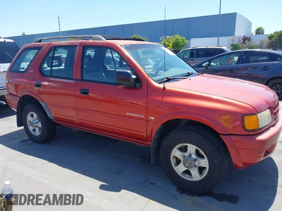 1999 Isuzu Rodeo S z VIN 4S2CK58W4X4362837, wystawiony jako IAAI lot #42403621 z przebiegiem 177 690 mil mil oraz . Historia ofert i sprzedaży dostępna na DreamBid. Obrazek 1.