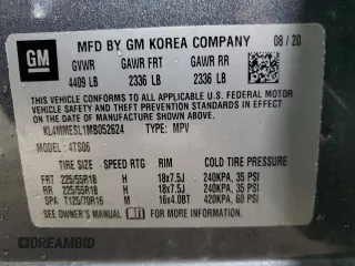 2021 Buick Encore GX Select с VIN KL4MMESL1MB052624, выставлен на аукционе Copart как лот 57785175 с пробегом 32 958 миль миль и Списание • Salvage title. История ставок и продаж доступна на DreamBid. Изображение 14.