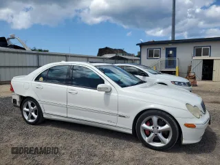 2004 Mercedes-Benz C 230 Kompressor with VIN WDBRF40J04F548247, listed as a Copart auction lot 58189555 with 80,351 mi miles and Salvage title. Bid and sale history available at DreamBid. Image 4.
