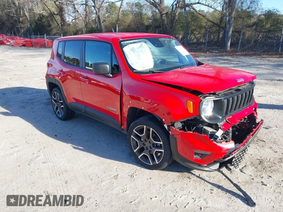 2021 Jeep Renegade Upland with VIN ZACNJDAB1MPM37898, listed as a IAAI auction lot 41276713 with 12,000 mi miles and . Bid and sale history available at DreamBid. Image 1.