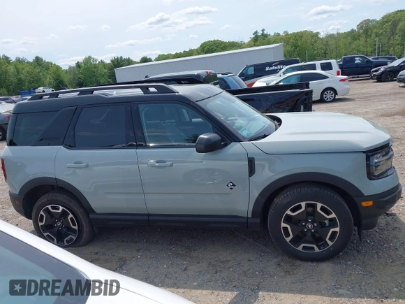 2023 Ford Bronco Sport Outer Banks z VIN 3FMCR9C64PRD05448, wystawiony jako IAAI lot #42375732 z przebiegiem 53 538 mil mil oraz . Historia ofert i sprzedaży dostępna na DreamBid. Obrazek 14.