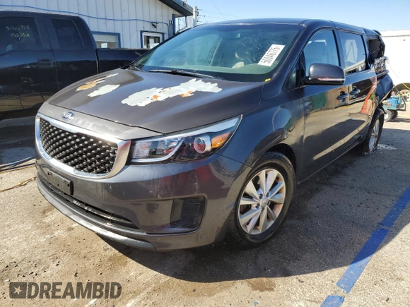 2017 Kia Sedona LX with VIN KNDMB5C16H6226159, listed as a Copart auction lot 50046775 with 119,941 mi miles and Salvage Title. Bid and sale history available at carsss.com. Image 1.