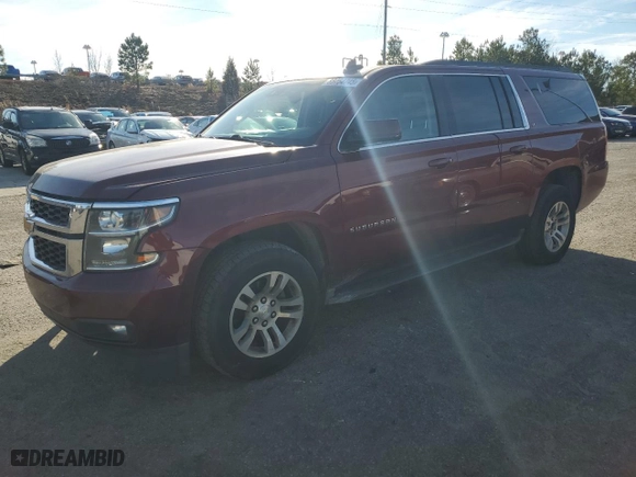 2017 Chevrolet Suburban LT with VIN 1GNSCHKC9HR160365, listed as a Copart auction lot 88454745 with 166,293 mi miles and Salvage Title. Bid and sale history available at carsss.com. Image 1.