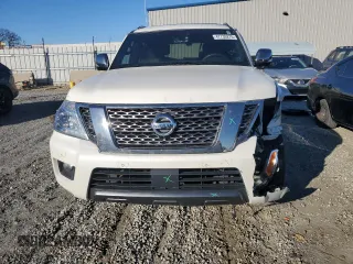 2018 Nissan Armada Platinum with VIN JN8AY2NE5J9733126, listed as a Copart auction lot 47739275 with 102,188 mi miles and Salvage Title. Bid and sale history available at carsss.com. Image 5.