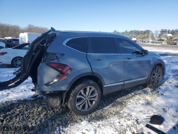 2021 Honda CR-V Touring with VIN 7FARW2H96ME002416, listed as a Copart auction lot 42124065 with 51,445 mi miles and Salvage Title. Bid and sale history available at carsss.com. Image 3.