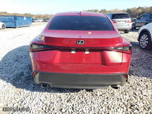 2023 Lexus IS with VIN JTHDA1D20P5125981, listed as a Copart auction lot 82707644 with 11,817 mi miles and Salvage Title. Bid and sale history available at carsss.com. Image 6.