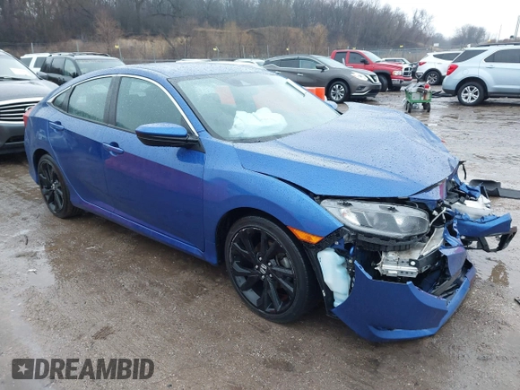 2020 Honda Civic Sedan Sport with VIN 2HGFC2F85LH588246, listed as a IAAI auction lot 41209597 with 45,220 mi miles. Bid and sale history available at carsss.com. Image 1.