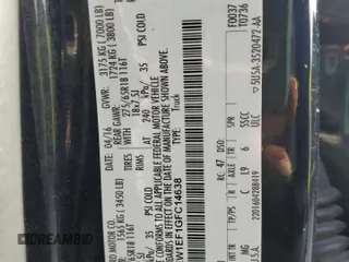 2016 Ford F-150 XLT with VIN 1FTEW1EF1GFC14638, listed as a Copart auction lot 46406925 with Not provided miles and Salvage title. Bid and sale history available at DreamBid. Image 13.