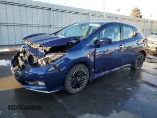 2025 Nissan LEAF SV Plus with VIN 1N4CZ1CV3SC560845, listed as a Copart auction lot 87508625 with 5,062 mi miles and Salvage Title. Bid and sale history available at carsss.com. Image 1.