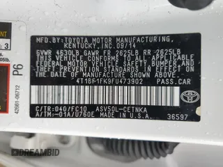 2015 Toyota Camry XLE с VIN 4T1BF1FK9FU473902, выставлен на аукционе Copart как лот 56426955 с пробегом 149 920 миль миль и Списание • Salvage title. История ставок и продаж доступна на DreamBid. Изображение 13.