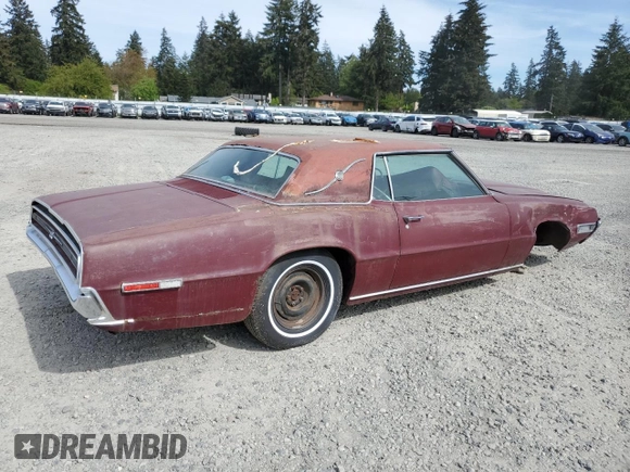 1968 Ford Thunderbird with VIN 8Y84N110921, listed as a Copart auction lot 51260085 with Not Provided miles and Clean Title. Bid and sale history available at DreamBid. Image 3.