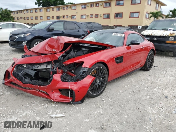 2017 Mercedes-Benz AMG GT AMG GT z VIN WDDYJ7HA9HA012133, wystawiony jako Copart lot #59883265 z przebiegiem Nie podano mil oraz Szkoda całkowita • Salvage title. Historia ofert i sprzedaży dostępna na DreamBid. Obrazek 1.