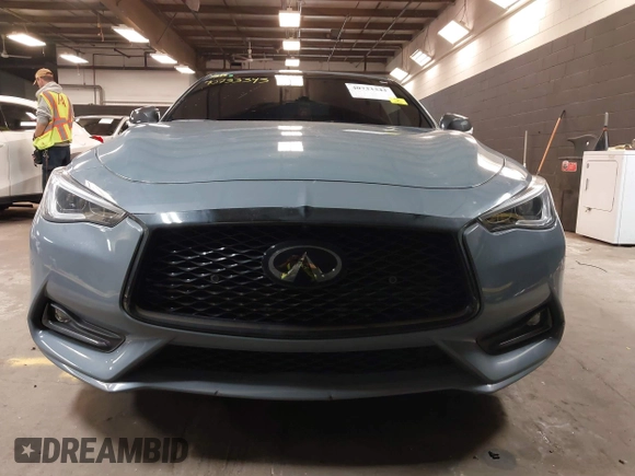2022 Infiniti Q60 Red Sport 400 with VIN JN1FV7LL4NM681132, listed as a IAAI auction lot 40733343 with 14,309 mi miles and . Bid and sale history available at DreamBid. Image 12.