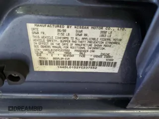 2000 Nissan Altima XE z VIN 1N4DL01D2YC237552, wystawiony jako Copart lot #57958785 z przebiegiem Nie podano mil oraz Szkoda całkowita • Salvage title. Historia ofert i sprzedaży dostępna na DreamBid. Obrazek 12.