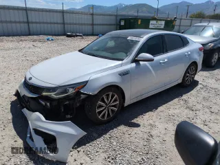 2019 Kia Optima LX with VIN 5XXGT4L32KG314558, listed as a Copart auction lot 58519755 with 118,445 mi miles and Salvage title. Bid and sale history available at DreamBid. Image 1.