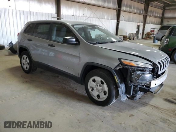 2015 Jeep Cherokee Sport with VIN 1C4PJMAB1FW593571, listed as a Copart auction lot 53024905 with 83,299 mi miles and Salvage title. Bid and sale history available at DreamBid. Image 4.