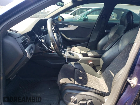 2018 Audi S4 Premium Plus with VIN WAUB4AF41JA004239, listed as a Copart auction lot 68134044 with 114,230 mi miles and Salvage Title. Bid and sale history available at carsss.com. Image 7.
