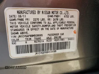 2011 Infiniti G37 Journey with VIN JN1CV6AP8BM508695, listed as a Copart auction lot 47489715 with 129,757 mi miles and Clean Title. Bid and sale history available at DreamBid. Image 12.
