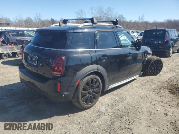 2023 MINI Countryman Cooper S with VIN WMZ83BR06P3P73590, listed as a Copart auction lot 52183235 with 22,108 mi miles and Salvage title. Bid and sale history available at DreamBid. Image 3.