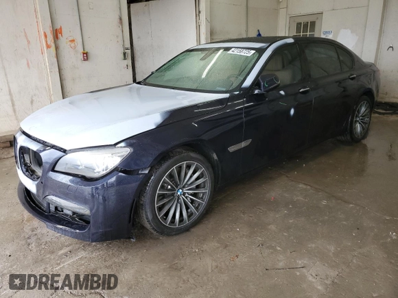 2014 BMW 7 Series 740Li with VIN WBAYE4C50ED138606, listed as a Copart auction lot 42158725 with 166,402 mi miles and Salvage Title. Bid and sale history available at carsss.com. Image 1.