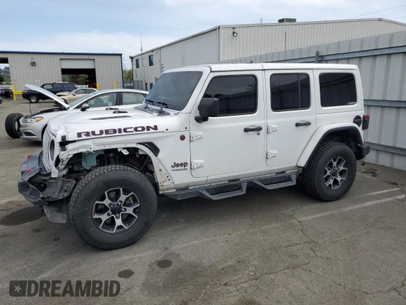 2019 Jeep Wrangler Unlimited Rubicon with VIN 1C4HJXFG6KW642011, listed as a Copart auction lot 53132185 with 67,435 mi miles and Salvage title. Bid and sale history available at DreamBid. Image 1.