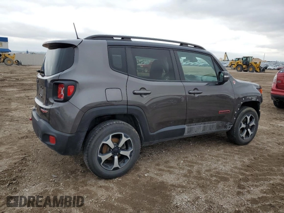 2020 Jeep Renegade Trailhawk z VIN ZACNJBC19LPL42478, wystawiony jako Copart lot #55299935 z przebiegiem 42 355 mil mil oraz Szkoda całkowita • Salvage title. Historia ofert i sprzedaży dostępna na DreamBid. Obrazek 3.
